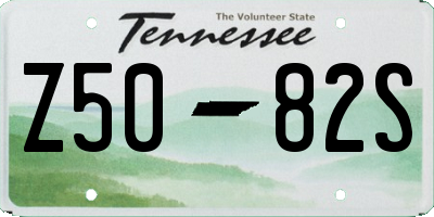 TN license plate Z5082S