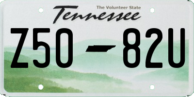 TN license plate Z5082U
