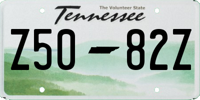 TN license plate Z5082Z