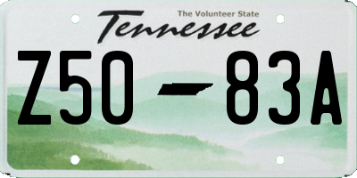 TN license plate Z5083A