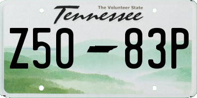 TN license plate Z5083P