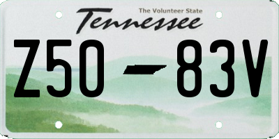 TN license plate Z5083V