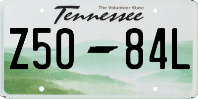 TN license plate Z5084L