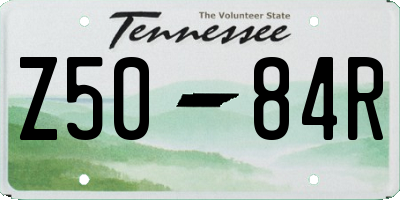 TN license plate Z5084R