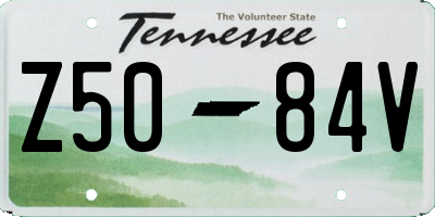TN license plate Z5084V