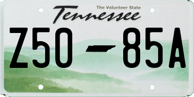 TN license plate Z5085A