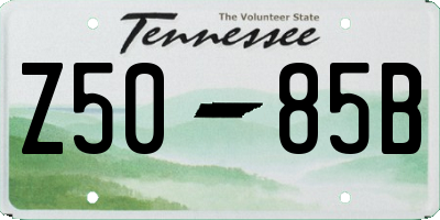 TN license plate Z5085B