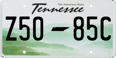 TN license plate Z5085C