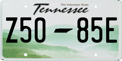 TN license plate Z5085E