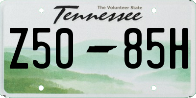 TN license plate Z5085H