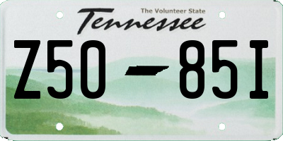 TN license plate Z5085I