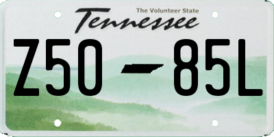 TN license plate Z5085L