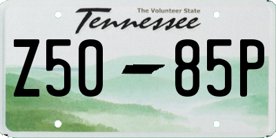 TN license plate Z5085P