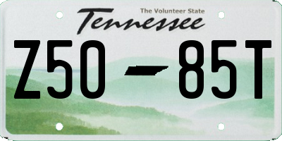 TN license plate Z5085T