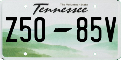 TN license plate Z5085V