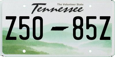 TN license plate Z5085Z