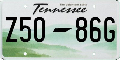TN license plate Z5086G