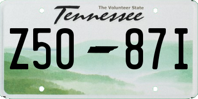 TN license plate Z5087I