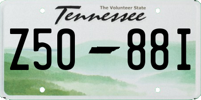 TN license plate Z5088I