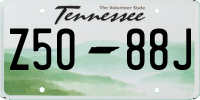 TN license plate Z5088J