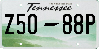 TN license plate Z5088P