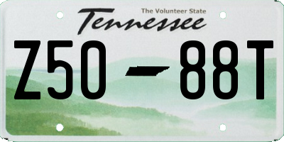 TN license plate Z5088T
