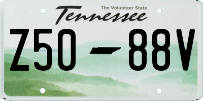 TN license plate Z5088V