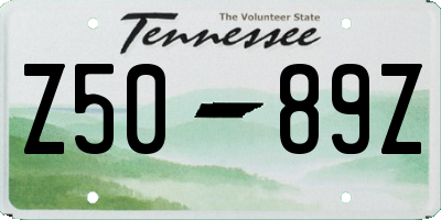TN license plate Z5089Z