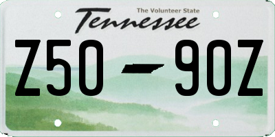 TN license plate Z5090Z