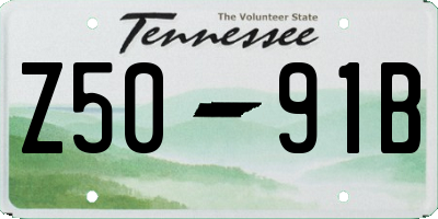TN license plate Z5091B