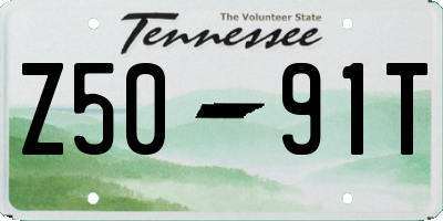TN license plate Z5091T