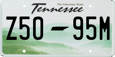 TN license plate Z5095M