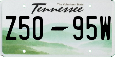 TN license plate Z5095W