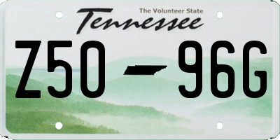TN license plate Z5096G