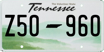 TN license plate Z5096O