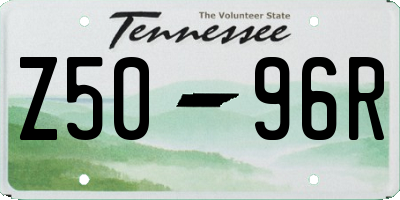 TN license plate Z5096R