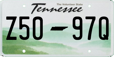 TN license plate Z5097Q