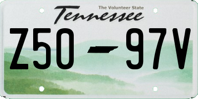 TN license plate Z5097V