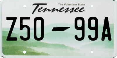 TN license plate Z5099A