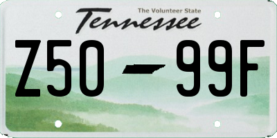 TN license plate Z5099F