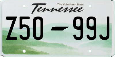 TN license plate Z5099J