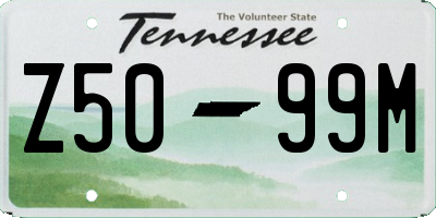 TN license plate Z5099M