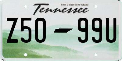 TN license plate Z5099U