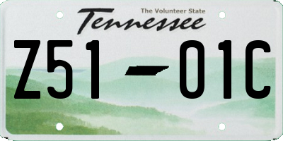 TN license plate Z5101C