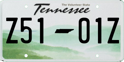 TN license plate Z5101Z