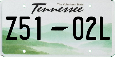 TN license plate Z5102L