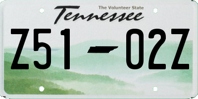 TN license plate Z5102Z