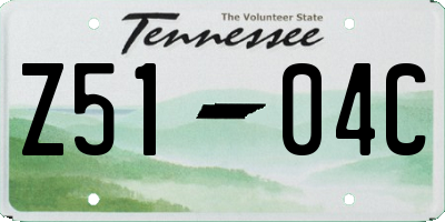 TN license plate Z5104C