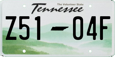 TN license plate Z5104F