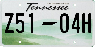 TN license plate Z5104H